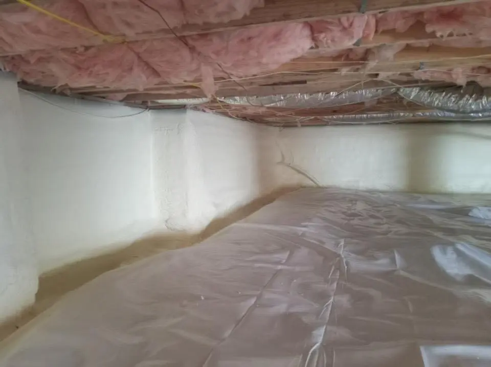 Crawl space encapsulation with closed-cell spray foam for Roof Maintenance in Wolfforth